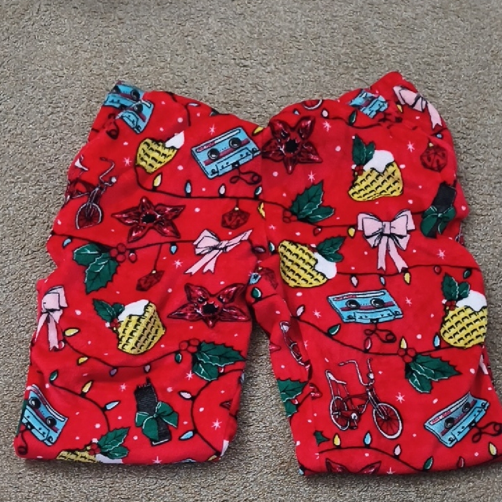 Festive Red Stranger Things Pajamas